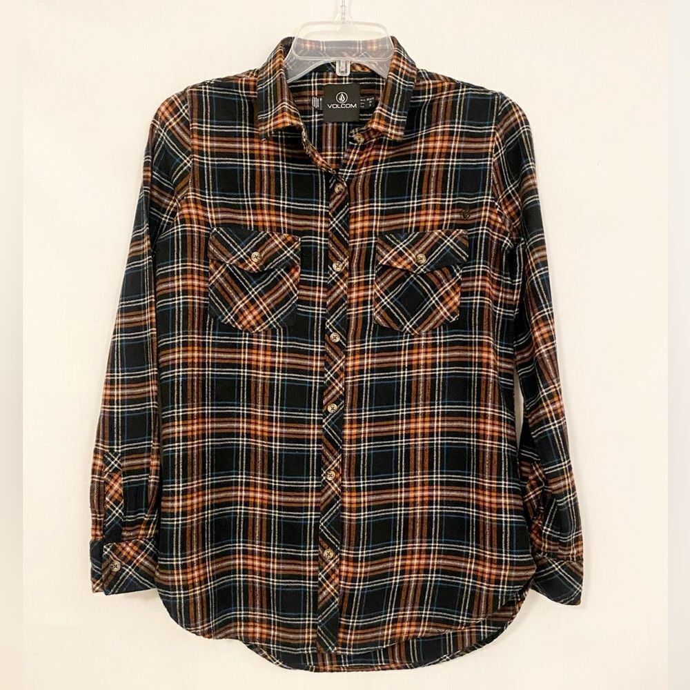 Volcom Men’s Flannel Plaid Button-Up Shirt size XS (0/2)